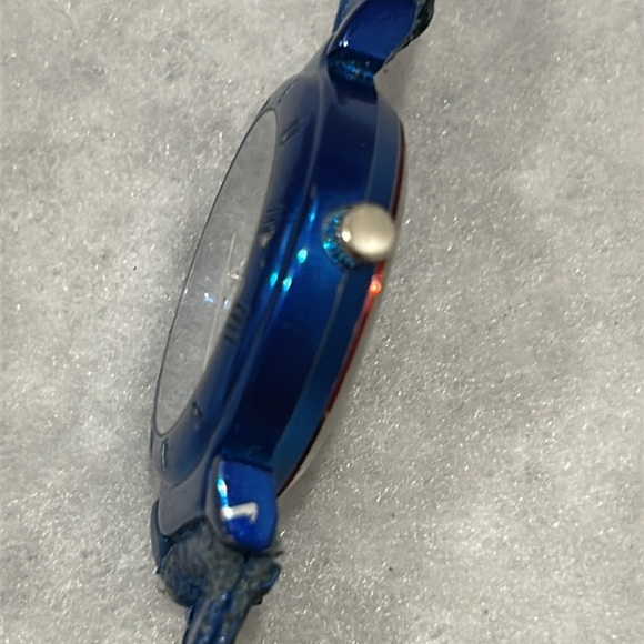 Vintage Blue and Gold Women's Watch with Skeleton Dial - Picture 9 of 11